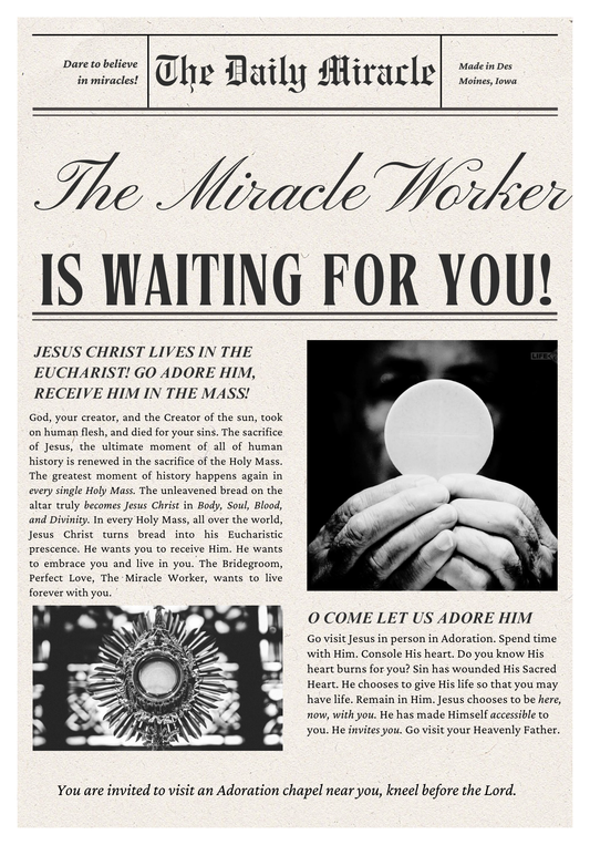 THE DAILY MIRACLE a newspaper about Radical Love digital copy